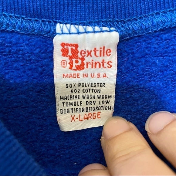 Vintage Philadelphia Crewneck Sweatshirt Blue Sz XLarge - Picture 3 of 7